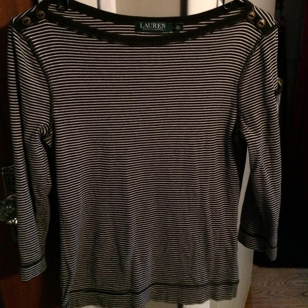 Ralph Lauren Black and white striped shirt